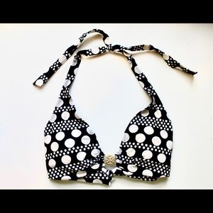 Tory Burch Miller Halter Bikini Top, Size M